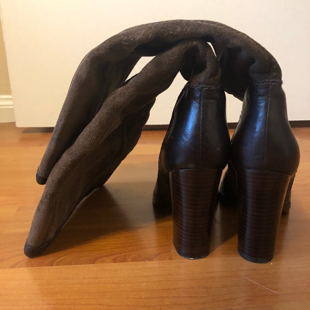 Nine West Suede & Leather Heeled Boots